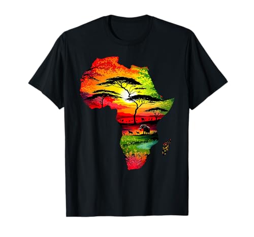 Africa Majestic Safari Animals in Sizzling Continent T-Shirt