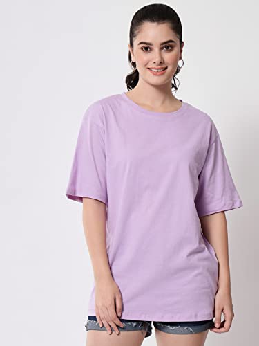 Image of FUNDAY FASHION Women Cotton Half Sleeve Printed Oversized Relaxed Fit T-Shirts /Girls (Pack Of 2)
