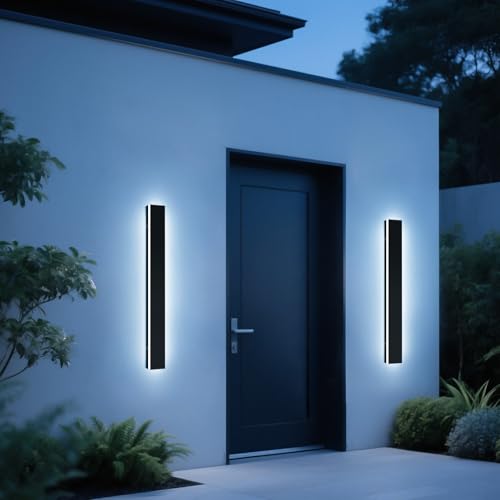 Daoseolo Upgrade Widened 2 Pack LED Outdoor Wall Sconce, 39.3inch Modern Wall Mount Light, 3 Color...