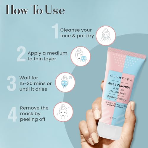 Glamveda Rice & Ceramide Korean Glass Skin Peel off Mask thumbnail 14