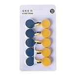 lmoikesz 10 pièces Crochet Mural Cintre Forte capacité portante Facile à Nettoyer ABS Crochet Mural adhésif Crochet Auto-adhésif Crochet Mural Fort, Bleu foncé + Jaune