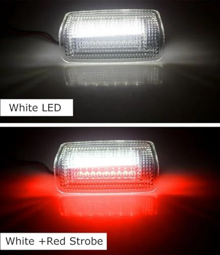 Lámpara LED blanca con destello rojo para puerta lateral miniatura 2