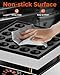 Popfoodex Mini Pancake Maker - 25Pcs Mini Pancake Griddle w/Non-stick and Adjustable Temp, 110V Electric Dutch Pancake Maker w/ 1.8 Inches Poffertjes, Hot Cakes Machine for Home Kitchen Restaurant