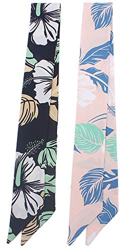 5pcs Creative Leaves Design Bag Handbag Handle Ribbon Scarf Hair Head Band Neck Scarf Neckerchief Scarf Fashion Gifts2