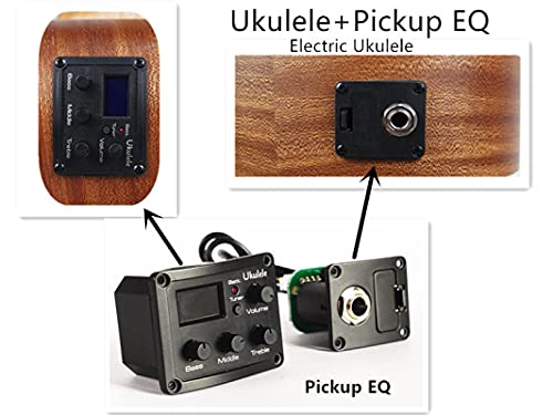 KEPOHK Ukulélé acoustique de concert 23 pouces, uku électrique avec égaliseur de micro, bois de rose entier hawaïen 4… - Les Beatles, Paul McCartney, John Lennon, RIngo Starr, George Harrison KEPOHK Ukulélé acoustique de concert 23 pouces, uku électrique avec égaliseur de micro, bois de rose entier hawaïen 4… – Image 3
