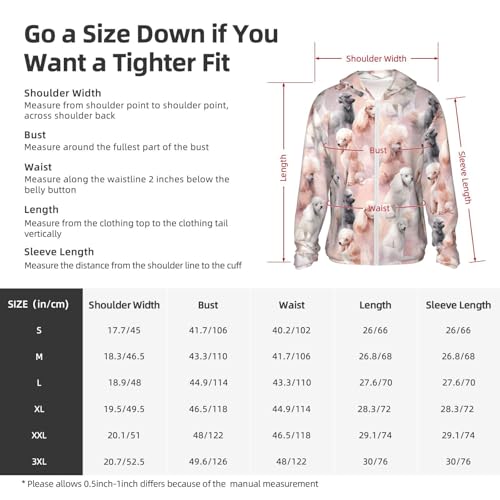 UPF 50+ Sun Protection Hoodie Rash Guard Long Sleeve Sun Shirt Poodles Dogs UV Shirt Full Zip Jacket2