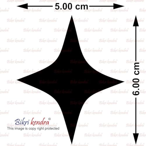 Image of Bikri Kendra - 50 Star Golden Mirror Sticker for Wall, Acrylic Decorative Sticker for Hall Room, Bedroom, StarGold50, Gold