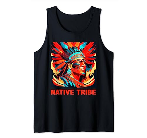 Native Tribe - Native Americans - ilustración colorida Camiseta sin Mangas