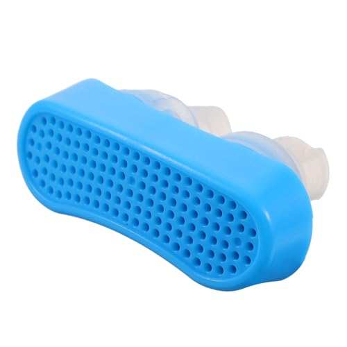 NULYLU カエルの形をしたいびき装置 旅行用潅水 いいえ 鼻の空気清浄機 いびきストッパー装置 睡眠鼻栓 ポータブル鼻 鼻換気装置 Blue Abs、シリカゲル、活性炭