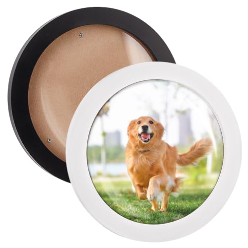 FINGERINSPIRE 2-runde Holz-Bilderrahmen, 20,6 cm, Weiß/Schwarz,...