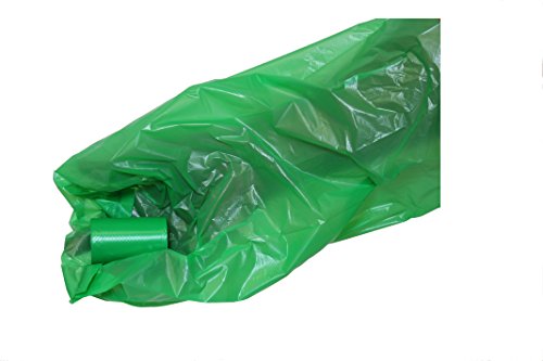 Image of Easy Open & Strong Leak-Proof Poop Bags Dog Waste Bags 13.25 x 9 inch Made in USA .Bags are easier to tie than standard 12 inch bags (Green)