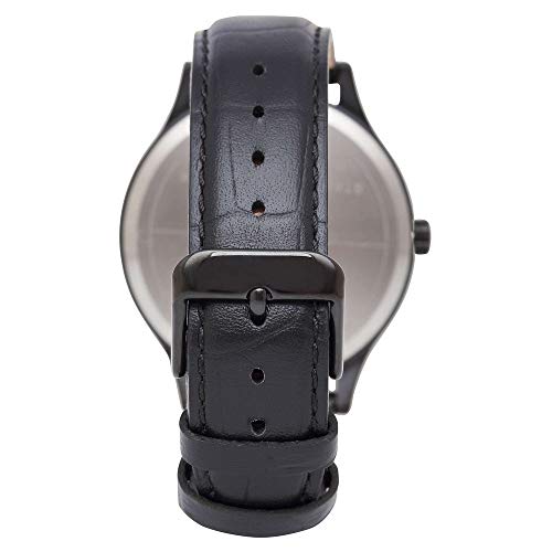 TIMEX Analog Watch for Man with Black Round Dial & Black Leather Strap Band Water Resistant Men's Wrist Watches - TWEG18403