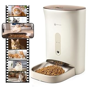 Amicura F1 Pro Futterautomat Mit 2K Kamera & 2.4G/5G Dual-WiFi, 4.5L Automatischer Futterspender Mit 160° Nachtsicht, Anti-Blockade-System, 3-Fach Frischeschutz & APP-Steuerung Für Katzen