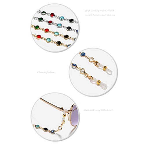 Correntes de óculos de sol com contas e alça para óculos de leitura, cordões, cordões, cordões de co