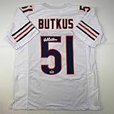 Facsimile Autographed Dick Butkus Chicago White Reprint Laser Auto Football Jersey Size Men's XL
