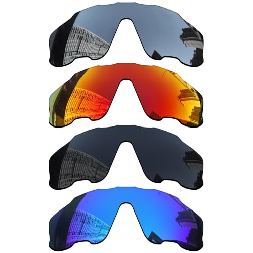 Acefrog 4 pares de lentes polarizadas de repuesto para gafas de sol Oakley Jawbreaker OO9290, ajuste perfecto, irrompible, antiarañazos