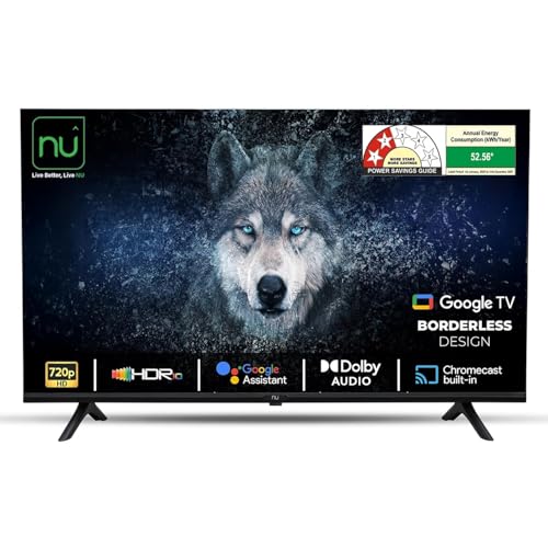 Image of NU 80 cm (32 Inches) New 2025 Borderless Series 720p HD Smart Google TV LED32HGNX
