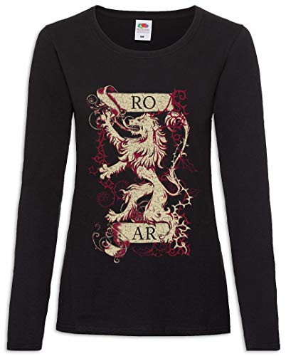 T-shirt manches longues lion pour femme Urban Backwoods idéal look décontracté