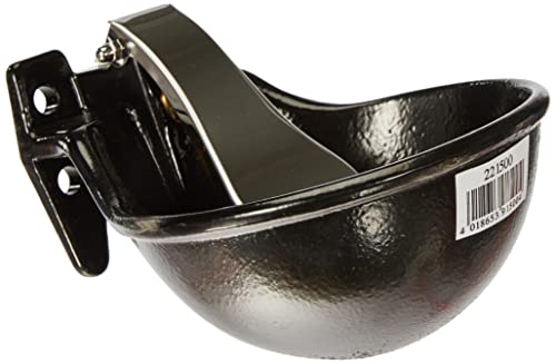 Kerbl Abreuvoir en Fonte avec Poussoir en Acier Inoxydable pour Cheval 1,45 L