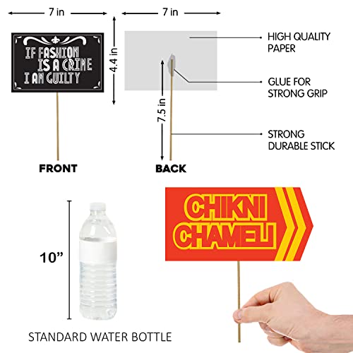 Party Propz | Wedding Photobooth Props Set | 13 Pcs | Durable Cardstock | Party Props for Adults | Bridal Shower & Reception Decor | Fun Photo Booth Kit for Weddings