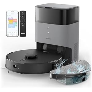 AIRROBO T20+ Saugroboter mit Wischfunktion, 3.5L Staubsauger Roboter mit Absaugstation, 180Min Laufzeit, LiDAR Navigation, Starke Saugkraft ideal für Teppich und Tierhaare, APP Steuerung