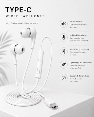 Image of Original for Samsung Type-C High Performanc Earphones with Clear Calls and Deep Bass Audio Experience for Android Mobile (White)