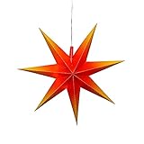 Beleuchtete Sterne verschönern zahlreiche Wohnungen in der dunklen Jahreszeit und geben ein Gefühl von Wärme und Geborgenheit. Erfreuen Sie sich an diesem schönen Anblick. Der Stern ist wetterfest, somit für den Außenbetrieb auch geeignet