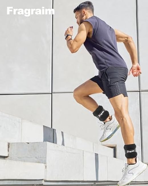 Fragraim Ankle Weights for Women Men Kids 1/2/3/4/6/8/10 LBS 1 Pair Leg Arm Wrist Weights with Adjustable Strap for Running, Walking, Pilates, Gymnastics, Aerobics, Physical Therapy