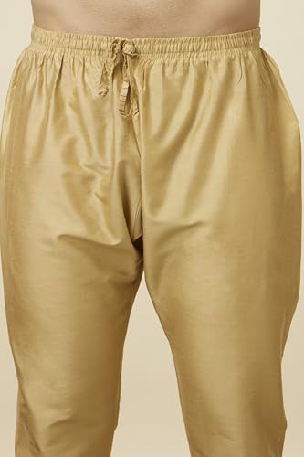 Image of Manyavar Men's Blended Viscose Pencil Pyjama with Elastic and String (1pc)