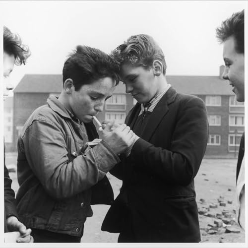 AllPosters Stretched Canvas Print Boys Smoking in a Liverpool Street by Henry Grant, 16x162