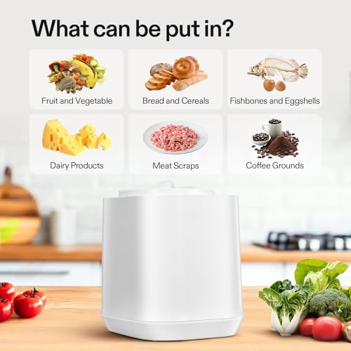 FfiMe Electric Compost Bin, 4L Smart Waste Kitchen Composter, Odourless Indoor Compost Bin, for Converting Food Into Pre-compost, Features Auto-cleaning Cycle, for Kitchen Scraps - Image 5