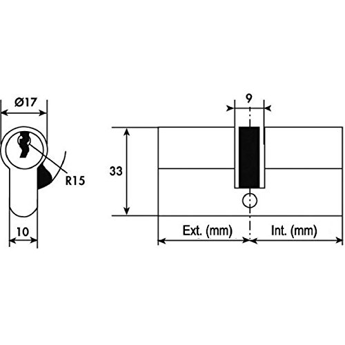 Vachette 17232000 Cylindre First Door Lock Cylinder-Double Entry 30 x 80 mm-Secure 5 Pin Mechanism-3 Keys-Easy Installation-Brass Finish - Image 2