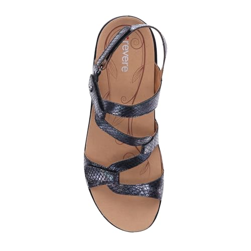 Image of Revere Shoes Emerald Back Strap Sandal for Women - Leather Sandals with Adjustable Straps - Lightweight Arch Support - Comfort Walking Sandals