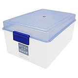 サンコープラスチック 収納ケース ベストボックス 幅34.8×奥23.6×高16.4cm クリアーブルー