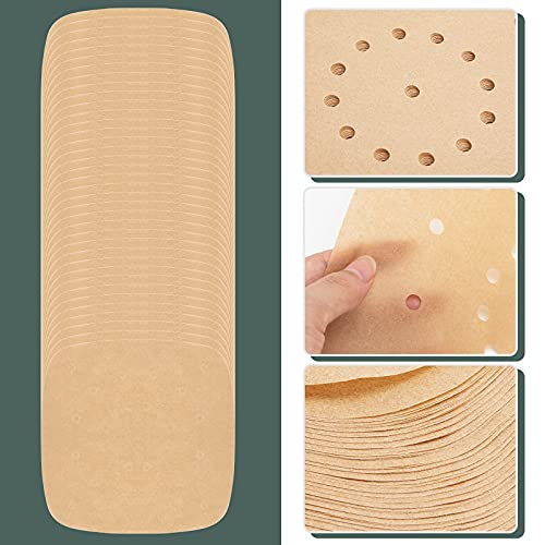200Pcs Air Fryer Parchment Paper, Air Fryer Disposable Paper Liner 8.5Inch, Premium Perforated Parchment Papers For Air Fryer, Streamer, Pans, No Burn, Easy Cleanup (Brown) #TOP6