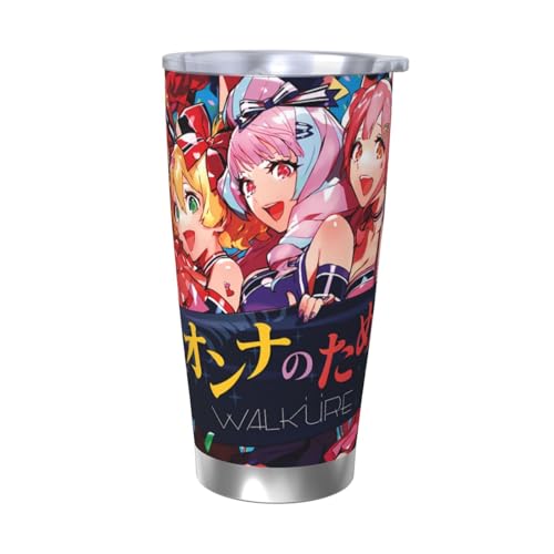 マクロス ワルキューレ 水筒 真空断熱ケータイマグ 600ml ステンレスボトル 車用 直飲み 保温 保冷 フタ付きコーヒーカップ アウトドア 車のネイブに最適 スポーツタイプ ステンレスクールボトル 軽量 隔? 水筒 男の子 女の子