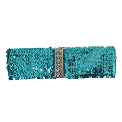 Female Sequins Waist Belt Fashion Elastic Belt Universal Dress Decorative Accessories Glittering Waistband