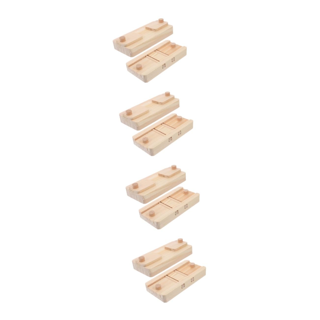 BESPORTBLE 8piezas Juguete Interactivo De Madera para Hamster y Conejos Almacenamiento De Snacks y Golosinas Juguete De Forrajeo para Mascotas Pequeñas