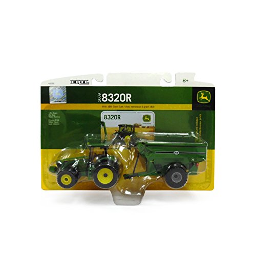 Ertl Big Farm John Deere Tractor Toy With J&M Grain Cart - 1:64 Scale - Farm And Construction Toys - Authentic Die-Cast John Deere Tractor Toys - 8 Years And Up,Green #TOP1