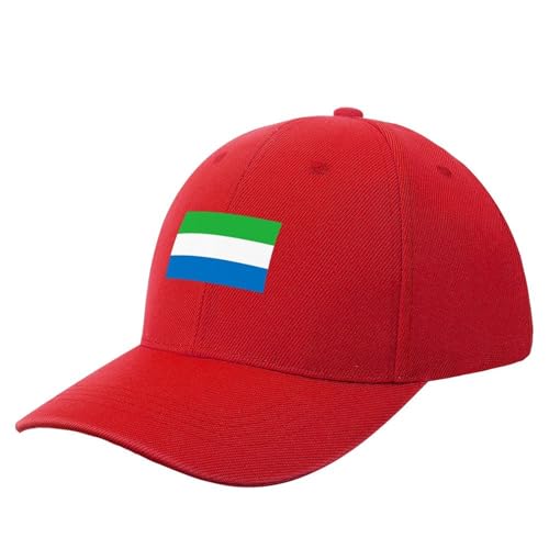 Boys Girls Sierra Leone Flag Baseball Cap, Adjustable Snapback Sun Protection Trucker Hats Outdoor Travel