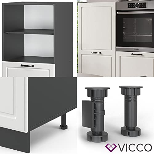 Vicco Küchenzeile Einbauküche Küchenschränke R-Line Landhaus Küchenmöbel (Anthrazit-Weiß, Block 180 cm) - Image 6