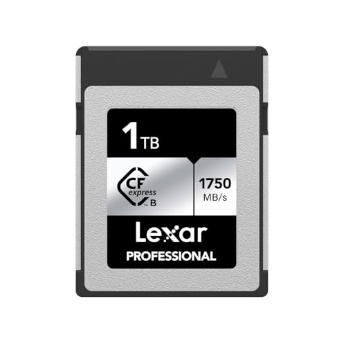 Lexar Profesjonalna karta CFexpress serii SILVER 1 TB, karta CFe typu B do 1750 MB/s, karta CF przyjmuje PCIe Gen3x2, karta p