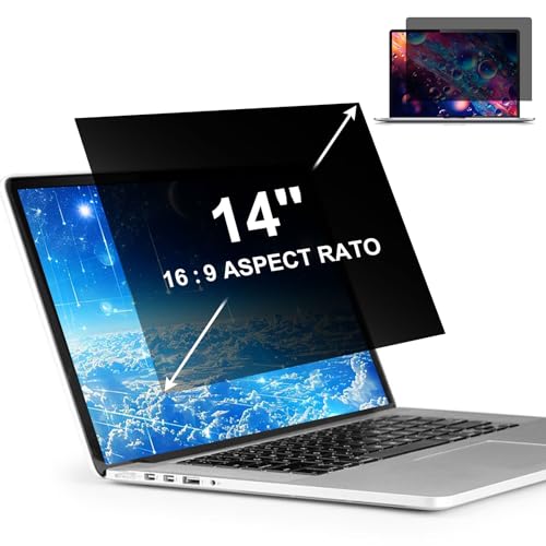 LILIONGTH 14 Inch Laptop Privacy Screen Protector, 16:9 Aspect Privacy Filter Screen Protector for 14