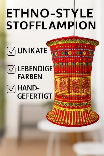 Asiatische Stofflaternen, Lampions im Ethno-Stil, Handgefertigte...