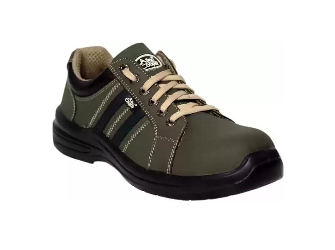1633 Safety Shoe Sporty Design Upper PU Padded Collar-Non Metallic Toe Olive Green-image-16