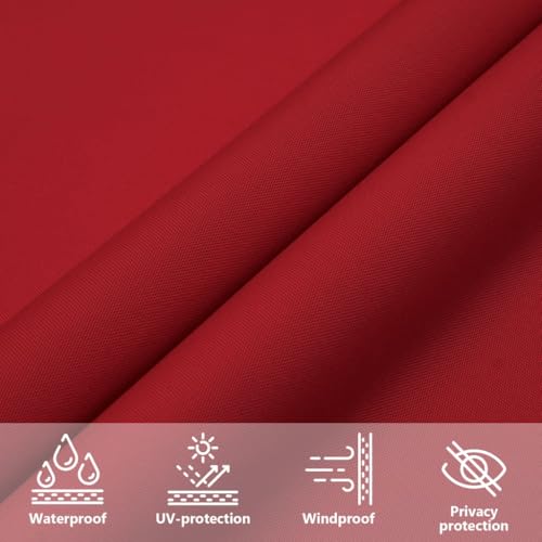 vidaXL Sonnensegel Wasserfest Sonnenschutz Windschutz Sonnendach UV Schutz Garten Terrasse Balkon Oxford-Gewebe Quadratisch 4,5x4,5m Rot
