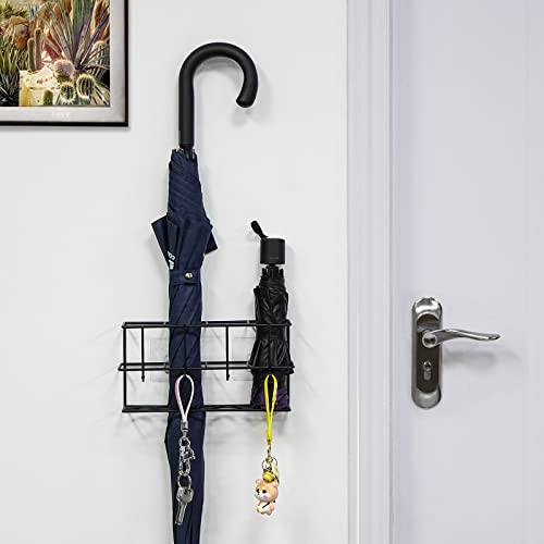 Dodamour Wall Mounted Umbrella Storage Rack, Umbrella Storage Drain Rack, Self Adhesive Household Umbrella Holder (Black) #TOP5