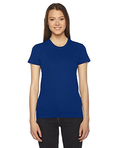 American Apparel Womens Fine Jersey Short-Sleeve T-Shirt (2102) -LAPIS -L