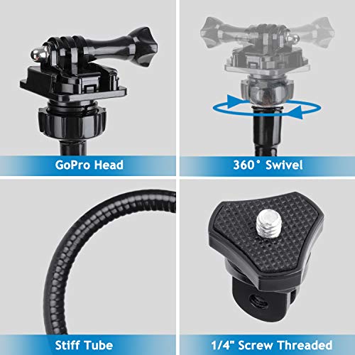 STORAGEGEAR Webcam Stand, Upgraded Webcam Mount Stand with Flexible Gooseneck Arm and Clamp, Suit for Logitech Webcam C920,C922,C922x,C930,C615,C925e,Brio 4K - Thumbnail 5
