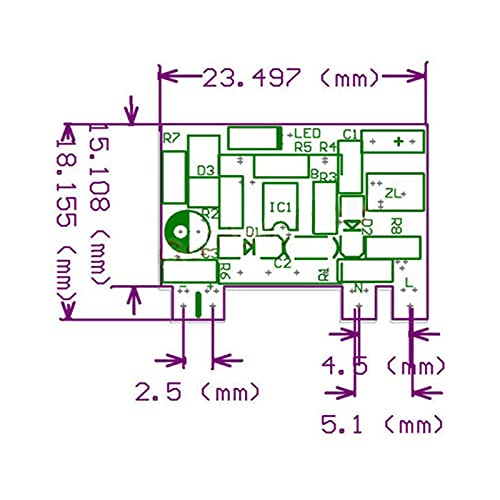 Acxico 5Pcs Board Module Mini AC-DC A1367 V1368 AC-50270V DC70-390V